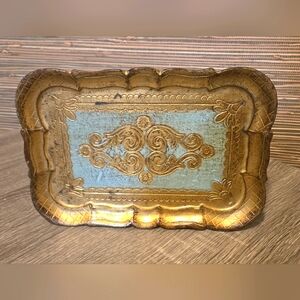 Vintage Italian Florentine serving tray.